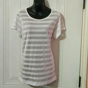 White blouse with rhinestones